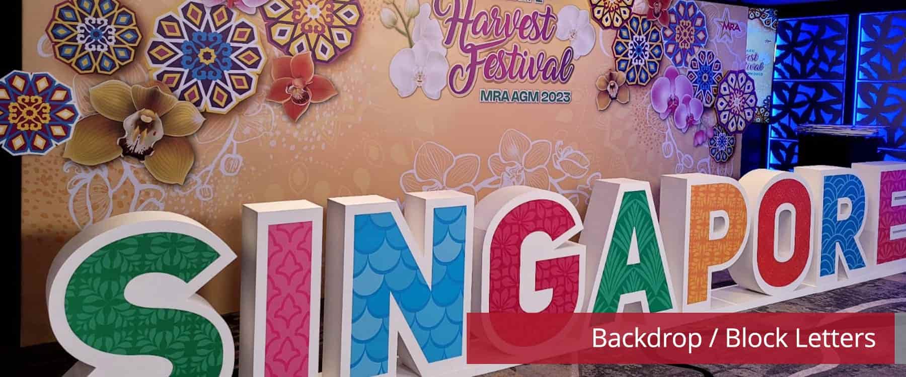 1 Backdrop. Block letters